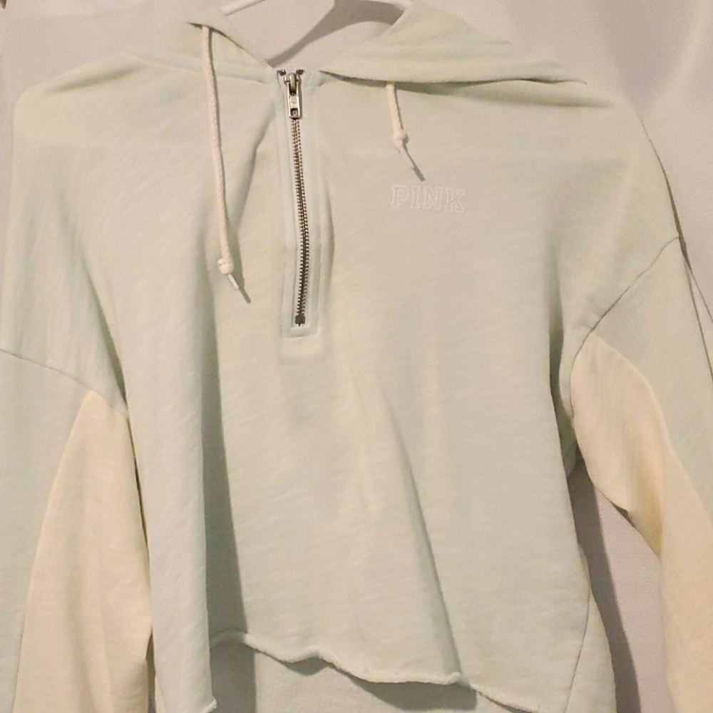 Pink boho cropped hoodie!